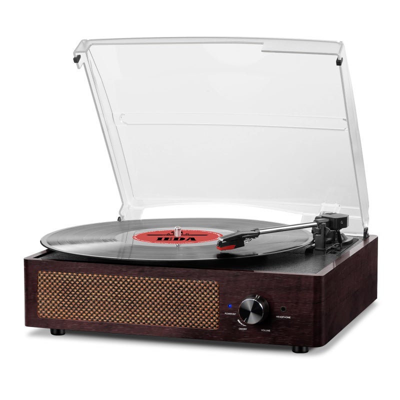 cotsoco Vinyl Record Player Turntable with Built-in Bluetooth Receiver & 2 Stereo Speakers, 3 Speed 3 Size Portable Retro Record Player for Entertainment and Home Decoration - Image 1